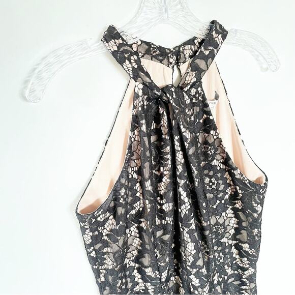 Julia Jordan Black Lace Halter Neck Wide Leg Jumpsuit - Picture 5 of 8